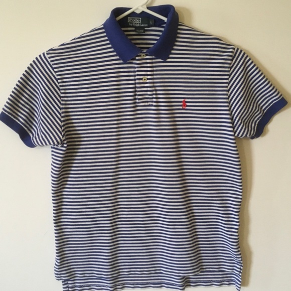 Polo Ralph Lauren Other - Ralph Lauren Blue & White Striped Polo Large